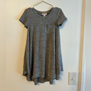 LuLaRoe Metallic Heather Gray Toddler Dress